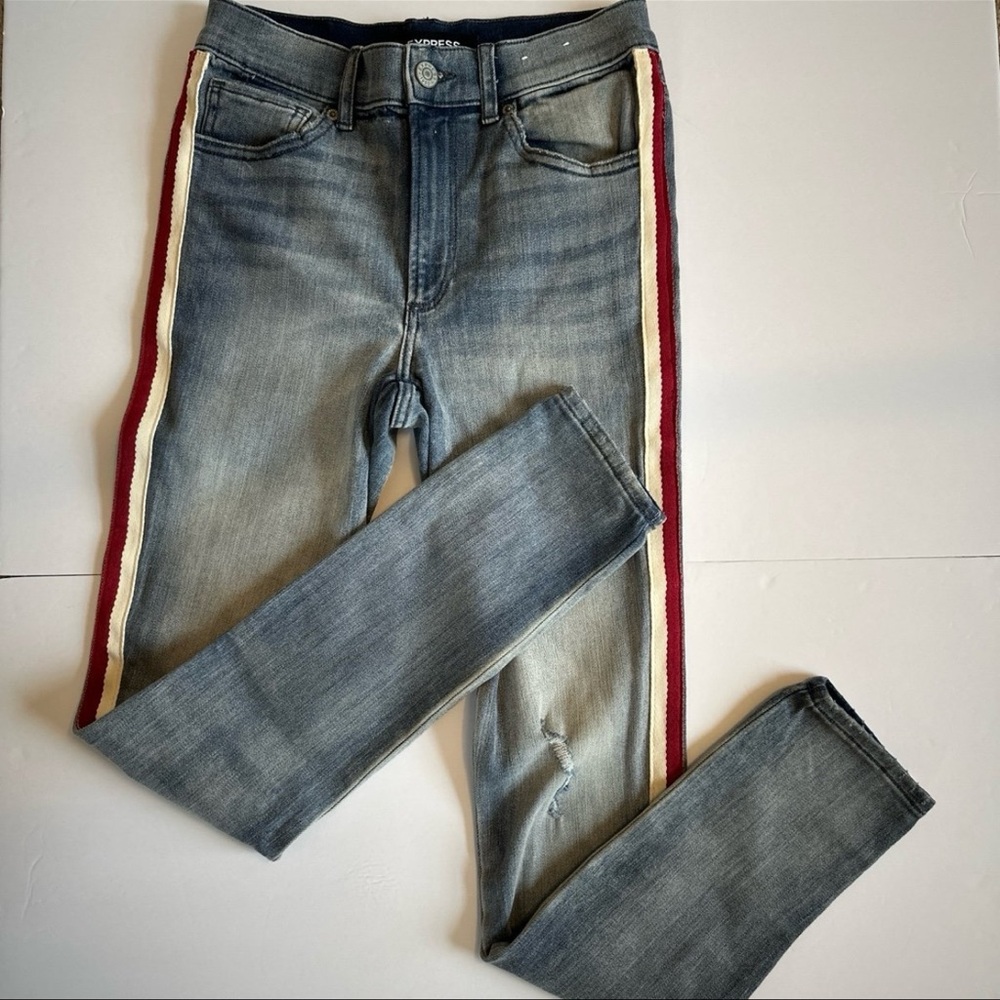 Express Ankle Stretch High Rise Jeans: SM (4R)